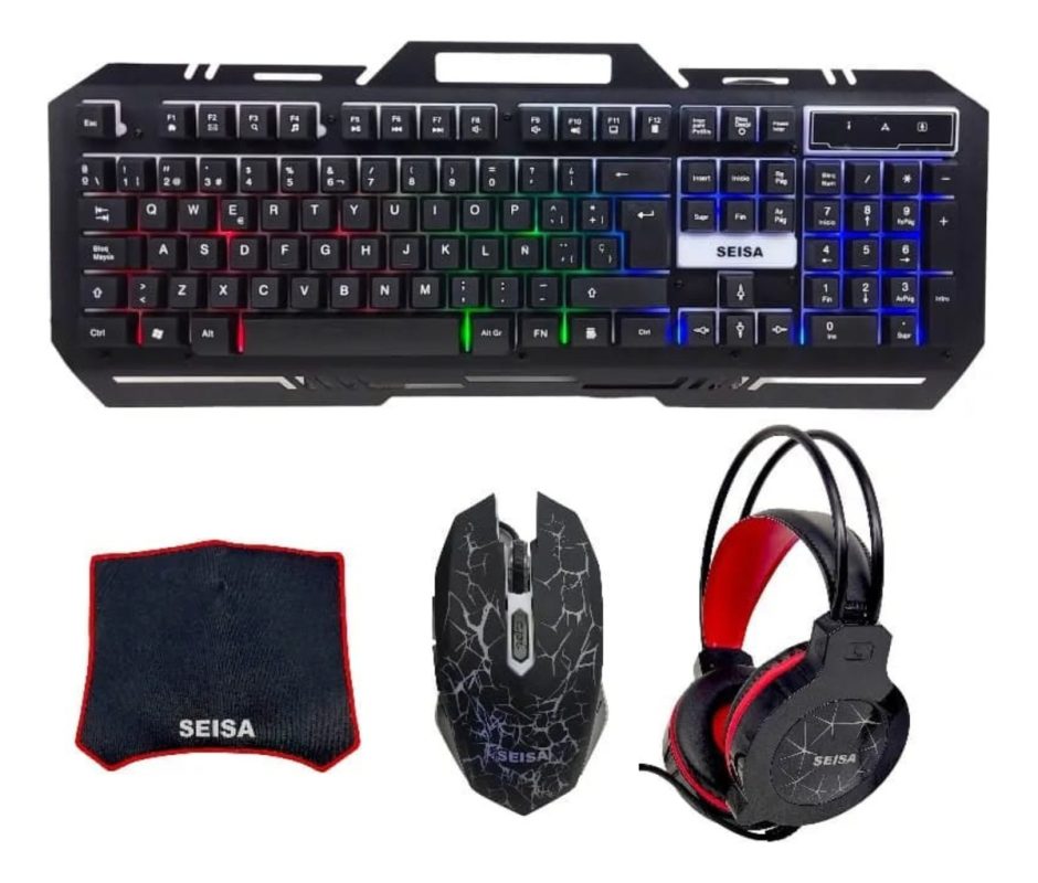 COMBO GAMER TECLADO+MOUSE+DIADEMA+PADMOUSE WB 1077